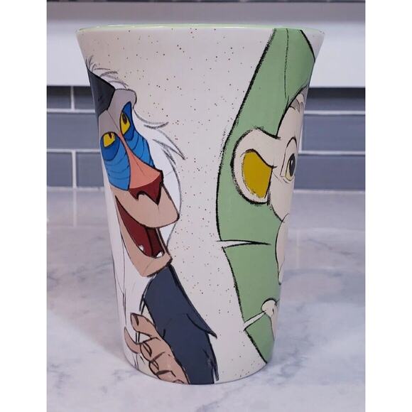 RETIRED DISNEY STORE Rafiki Baby Simba LION KING Tall Coffee Tea Mug 16oz - Picture 4 of 9